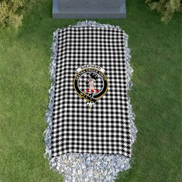 ScotsTee Shop Scottish Shepherd Clan Crest Tartan Grave Blanket For Cemetery Waterproof Custom Memorial