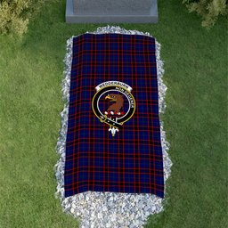 ScotsTee Shop Scottish Wedderburn Clan Crest Tartan Grave Blanket For Cemetery Waterproof Custom Memorial