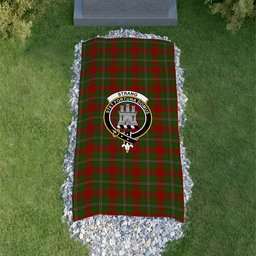 ScotsTee Shop Scottish Strang Clan Crest Tartan Grave Blanket For Cemetery Waterproof Custom Memorial