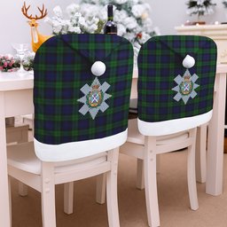 ScotsTee Shop Scottish Black Watch Crest Tartan Santa Hat Christmas Chair Covers Decoration Table Dinner
