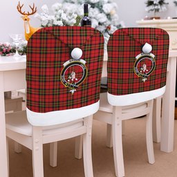 ScotsTee Shop Scottish Brodie Red Modern Crest Tartan Santa Hat Christmas Chair Covers Decoration Table Dinner