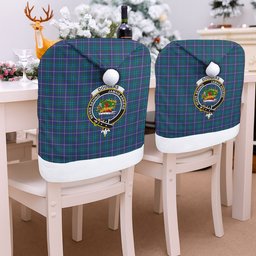 ScotsTee Shop Scottish Douglas SC Crest Tartan Santa Hat Christmas Chair Covers Decoration Table Dinner