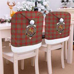 ScotsTee Shop Scottish Chattan Modern Crest Tartan Santa Hat Christmas Chair Covers Decoration Table Dinner