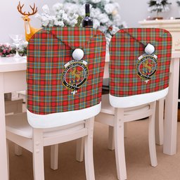 ScotsTee Shop Scottish Chattan Crest Tartan Santa Hat Christmas Chair Covers Decoration Table Dinner
