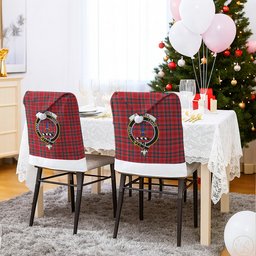 ScotsTee Shop Scottish Dalzell Modern Crest Tartan Santa Hat Christmas Chair Covers Decoration Table Dinner