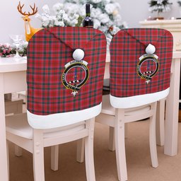 ScotsTee Shop Scottish Dalzell Modern Crest Tartan Santa Hat Christmas Chair Covers Decoration Table Dinner