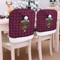 ScotsTee Shop Scottish Hamilton Crest Tartan Santa Hat Christmas Chair Covers Decoration Table Dinner