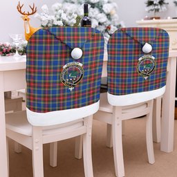 ScotsTee Shop Scottish MacBeth Modern SC Crest Tartan Santa Hat Christmas Chair Covers Decoration Table Dinner