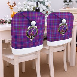 ScotsTee Shop Scottish Jackson Crest Tartan Santa Hat Christmas Chair Covers Decoration Table Dinner