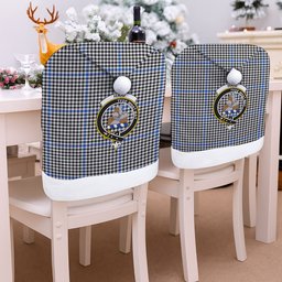 ScotsTee Shop Scottish Haig Modern Crest Tartan Santa Hat Christmas Chair Covers Decoration Table Dinner