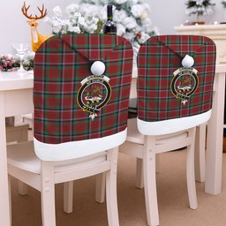 ScotsTee Shop Scottish Graham Red Crest Tartan Santa Hat Christmas Chair Covers Decoration Table Dinner