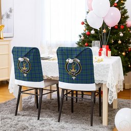 ScotsTee Shop Scottish Marshall Crest Tartan Santa Hat Christmas Chair Covers Decoration Table Dinner