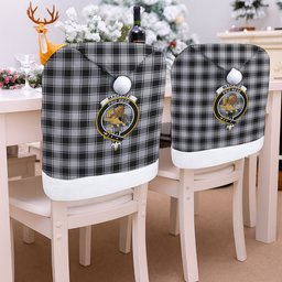 ScotsTee Shop Scottish MacPhee Black and White Crest Tartan Santa Hat Christmas Chair Covers Decoration Table Dinner