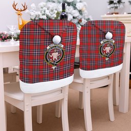 ScotsTee Shop Scottish McFarland Red Modern Crest Tartan Santa Hat Christmas Chair Covers Decoration Table Dinner