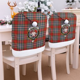 ScotsTee Shop Scottish McFarland Red Ancient Crest Tartan Santa Hat Christmas Chair Covers Decoration Table Dinner