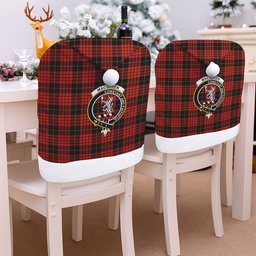 ScotsTee Shop Scottish MacQueen Ancient Crest Tartan Santa Hat Christmas Chair Covers Decoration Table Dinner