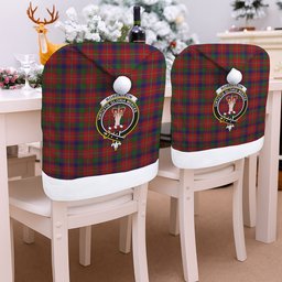 ScotsTee Shop Scottish Robertson White line Crest Tartan Santa Hat Christmas Chair Covers Decoration Table Dinner