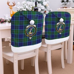 ScotsTee Shop Scottish Wallace Blue Crest Tartan Santa Hat Christmas Chair Covers Decoration Table Dinner