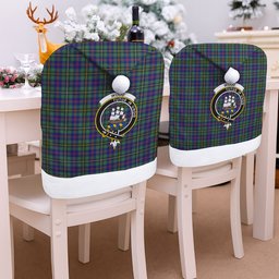 ScotsTee Shop Scottish Wood SC Crest Tartan Santa Hat Christmas Chair Covers Decoration Table Dinner