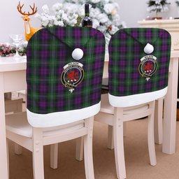 ScotsTee Shop Scottish Wilson Crest Tartan Santa Hat Christmas Chair Covers Decoration Table Dinner