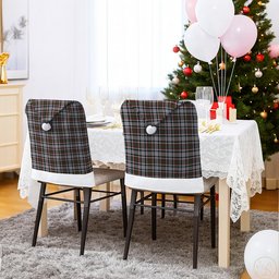 ScotsTee Shop Scottish Borthwick Dress Tartan Santa Hat Christmas Chair Covers Decoration Table Dinner