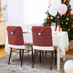 ScotsTee Shop Scottish Binning Tartan Santa Hat Christmas Chair Covers Decoration Table Dinner