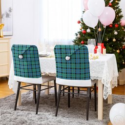 ScotsTee Shop Scottish Calder Ancient Tartan Santa Hat Christmas Chair Covers Decoration Table Dinner