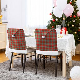 ScotsTee Shop Scottish Chattan Tartan Santa Hat Christmas Chair Covers Decoration Table Dinner