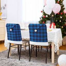 ScotsTee Shop Scottish Douglas Variation Tartan Santa Hat Christmas Chair Covers Decoration Table Dinner