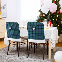ScotsTee Shop Scottish Campbel of Cawdor Ancient Tartan Santa Hat Christmas Chair Covers Decoration Table Dinner