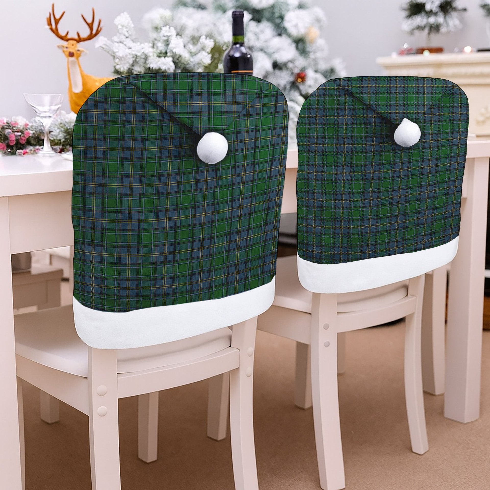 ScotsTee Shop Scottish Hope Vere Tartan Santa Hat Christmas Chair Covers Decoration Table Dinner