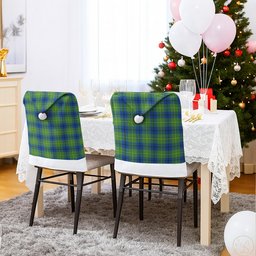 ScotsTee Shop Scottish Johnston Ancient Tartan Santa Hat Christmas Chair Covers Decoration Table Dinner
