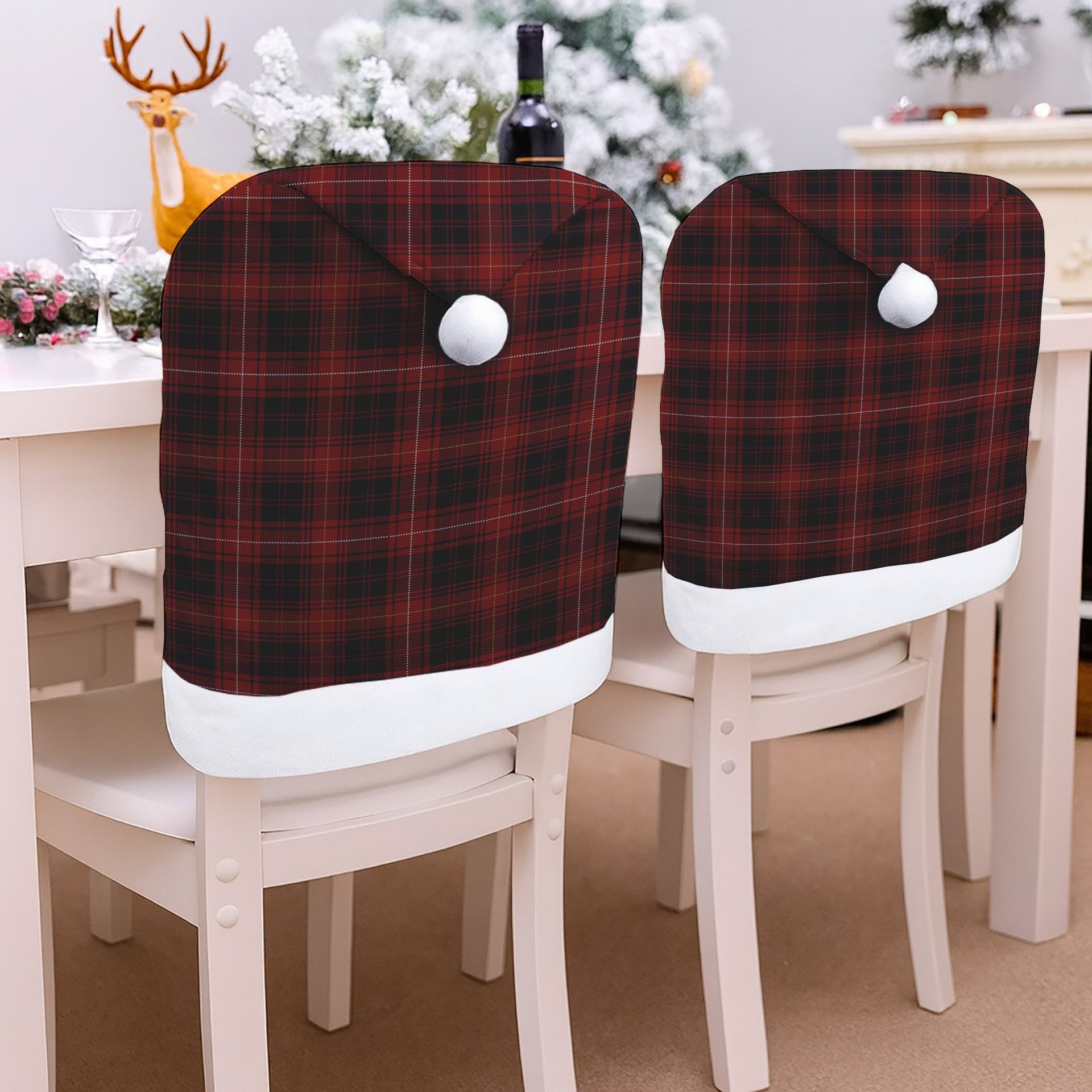 ScotsTee Shop Scottish Killin Tartan Santa Hat Christmas Chair Covers Decoration Table Dinner