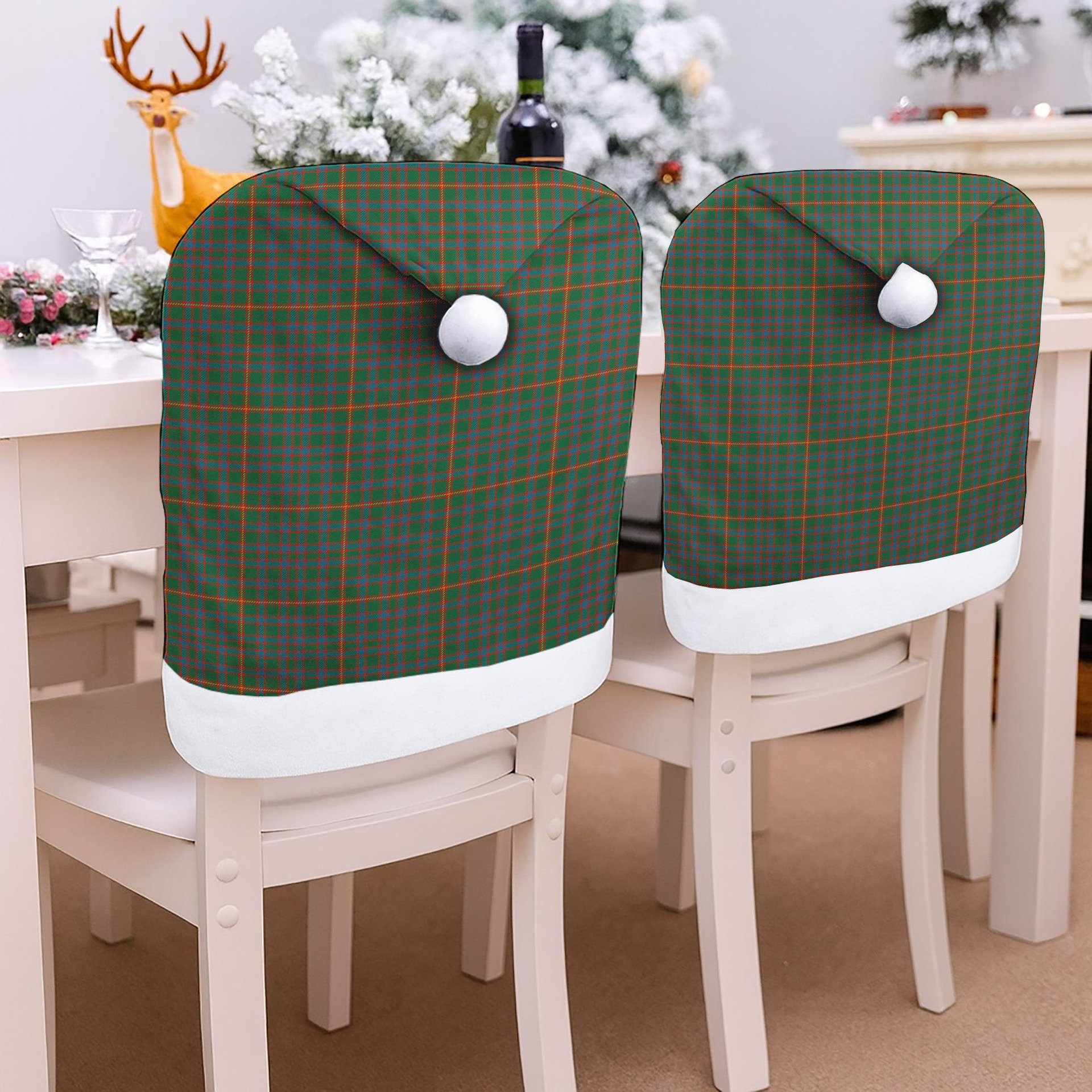 ScotsTee Shop Scottish Hall Ancient Tartan Santa Hat Christmas Chair Covers Decoration Table Dinner