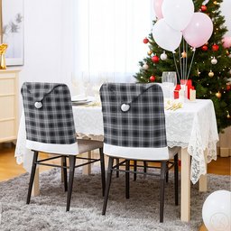 ScotsTee Shop Scottish Glen Tartan Santa Hat Christmas Chair Covers Decoration Table Dinner