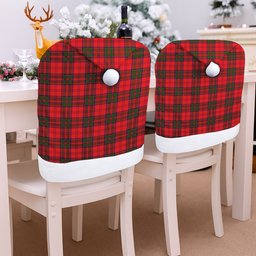 ScotsTee Shop Scottish Heron Tartan Santa Hat Christmas Chair Covers Decoration Table Dinner