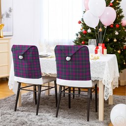 ScotsTee Shop Scottish Gregor Hunting Modern Tartan Santa Hat Christmas Chair Covers Decoration Table Dinner