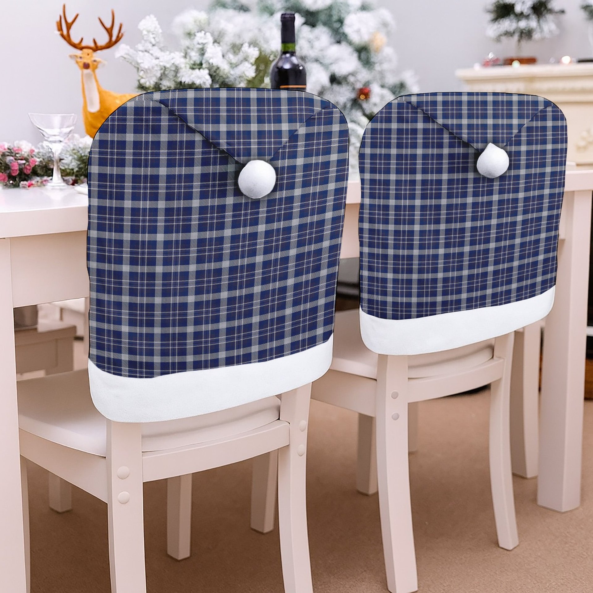ScotsTee Shop Scottish Earl of St. Andrews Dress Tartan Santa Hat Christmas Chair Covers Decoration Table Dinner