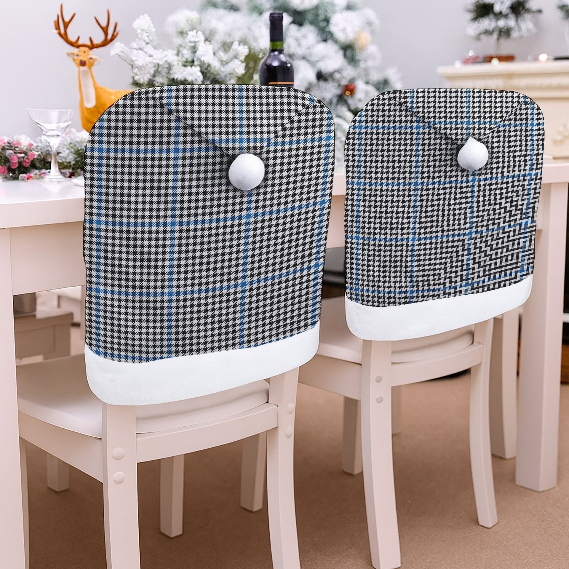 ScotsTee Shop Scottish Haig Ancient Tartan Santa Hat Christmas Chair Covers Decoration Table Dinner