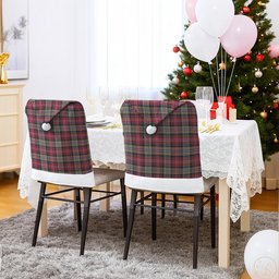 ScotsTee Shop Scottish Lasting Tartan Santa Hat Christmas Chair Covers Decoration Table Dinner