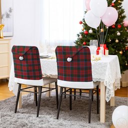 ScotsTee Shop Scottish Macnaghten Tartan Santa Hat Christmas Chair Covers Decoration Table Dinner