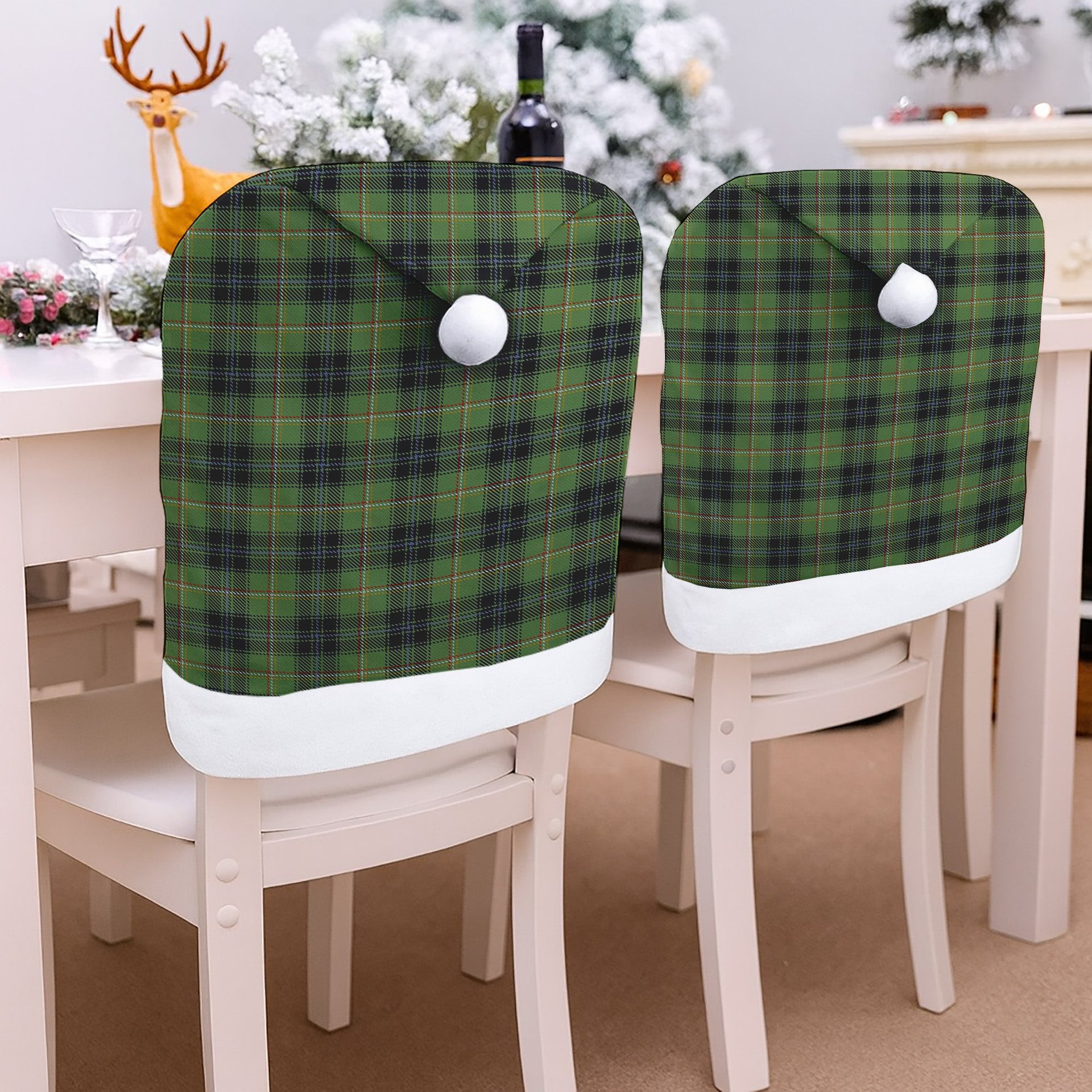 ScotsTee Shop Scottish Lorne Marquis of Tartan Santa Hat Christmas Chair Covers Decoration Table Dinner
