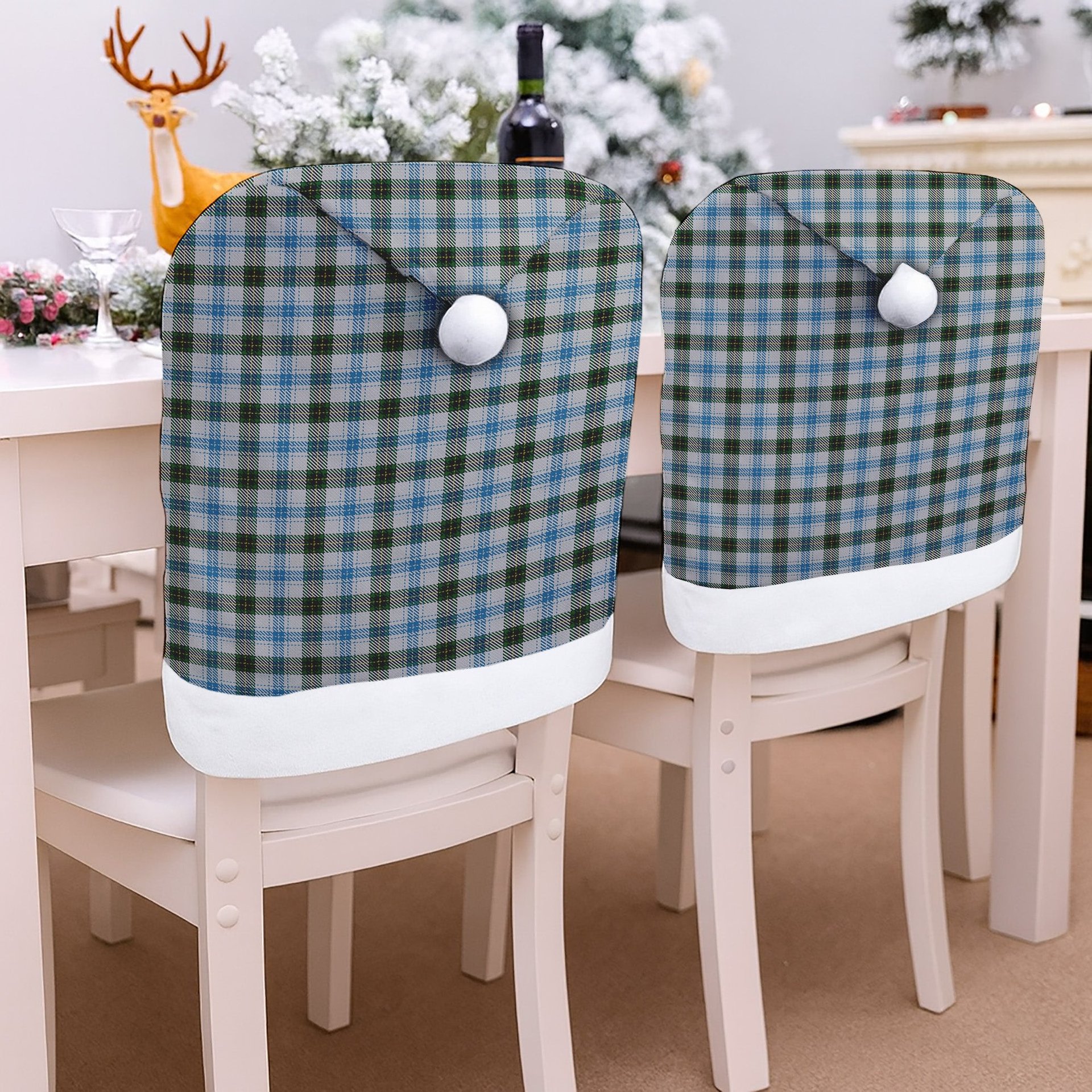 ScotsTee Shop Scottish MacKendrick Dress Tartan Santa Hat Christmas Chair Covers Decoration Table Dinner