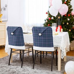ScotsTee Shop Scottish MacHinery Dress Tartan Santa Hat Christmas Chair Covers Decoration Table Dinner