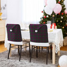 ScotsTee Shop Scottish MacGaugh Tartan Santa Hat Christmas Chair Covers Decoration Table Dinner