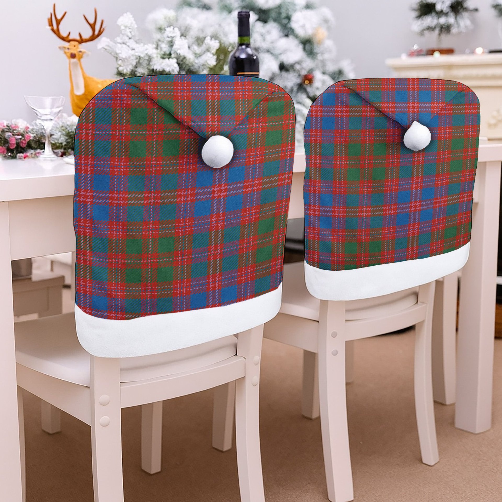 ScotsTee Shop Scottish MacColl Old Ancient Tartan Santa Hat Christmas Chair Covers Decoration Table Dinner