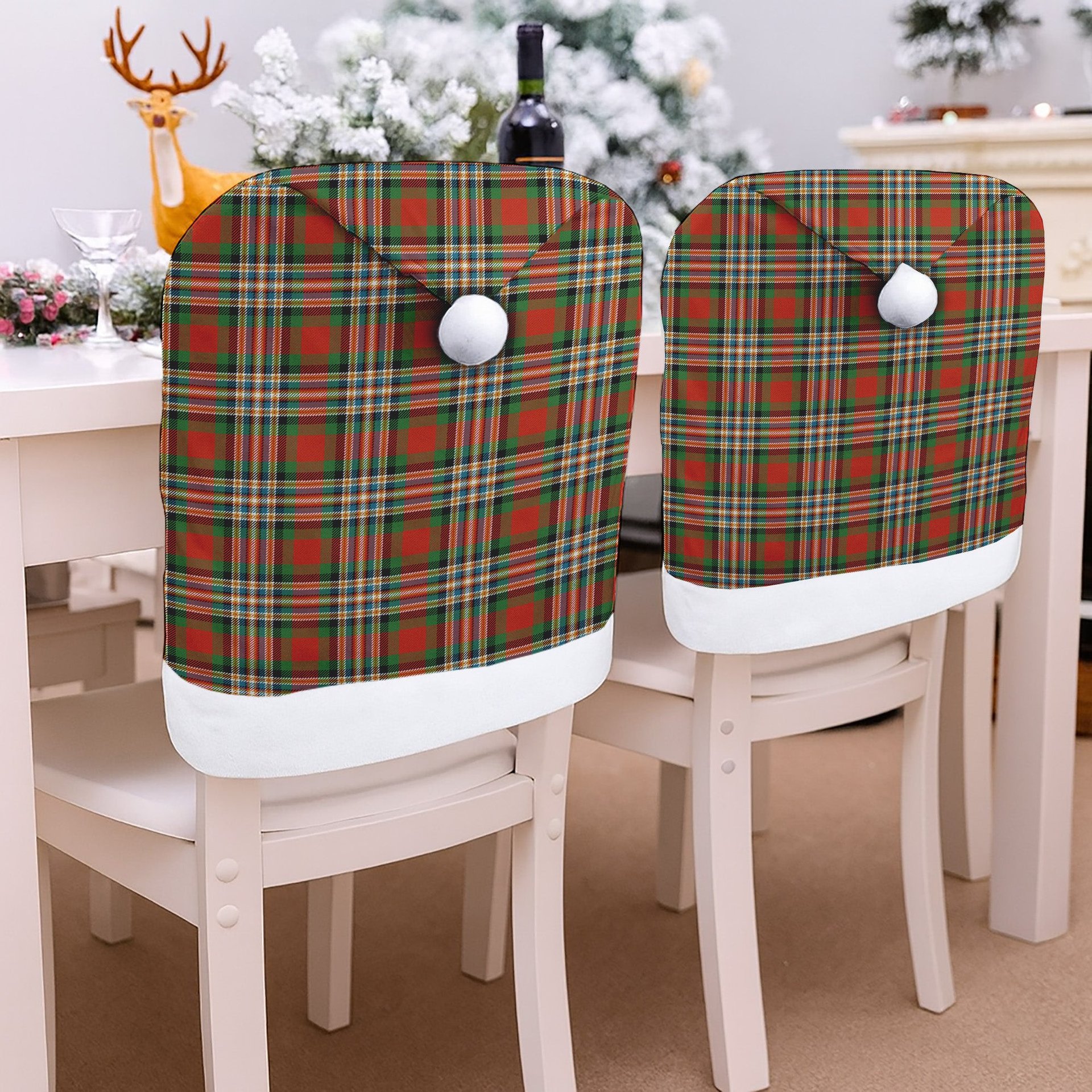 ScotsTee Shop Scottish MacGill Ancient Tartan Santa Hat Christmas Chair Covers Decoration Table Dinner