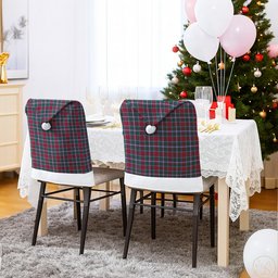 ScotsTee Shop Scottish Spence Modern Clan Tartan Santa Hat Christmas Chair Covers Decoration Table Dinner