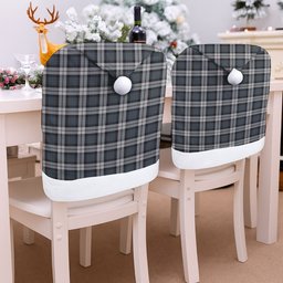 ScotsTee Shop Scottish McCandlish Arisaid Grey Tartan Santa Hat Christmas Chair Covers Decoration Table Dinner