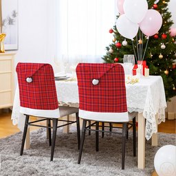 ScotsTee Shop Scottish Rose SC Tartan Santa Hat Christmas Chair Covers Decoration Table Dinner